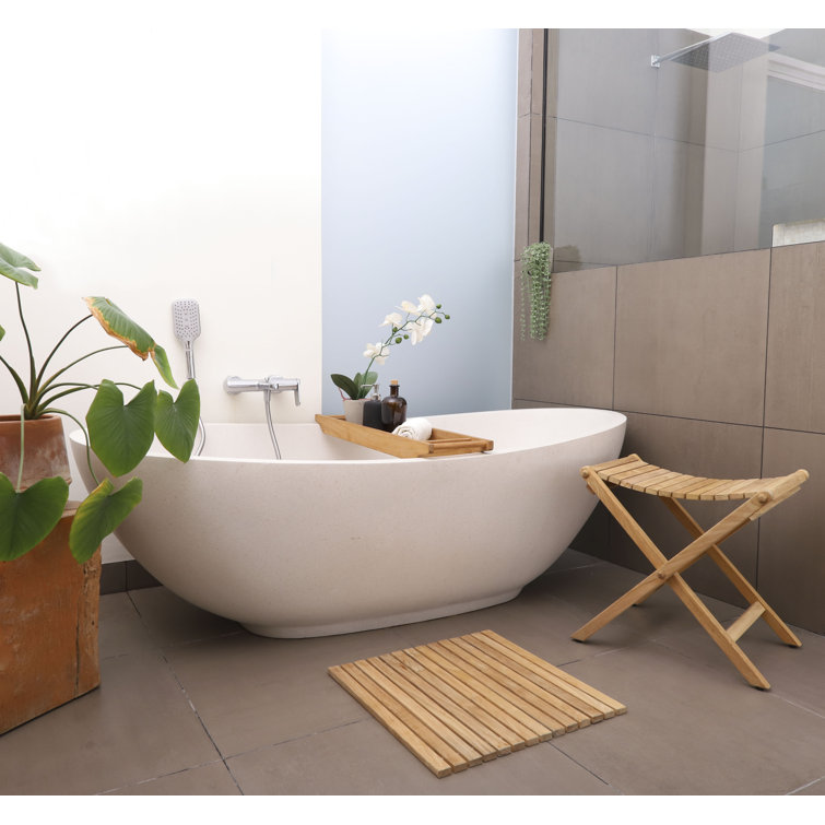 Freestanding shower online bench